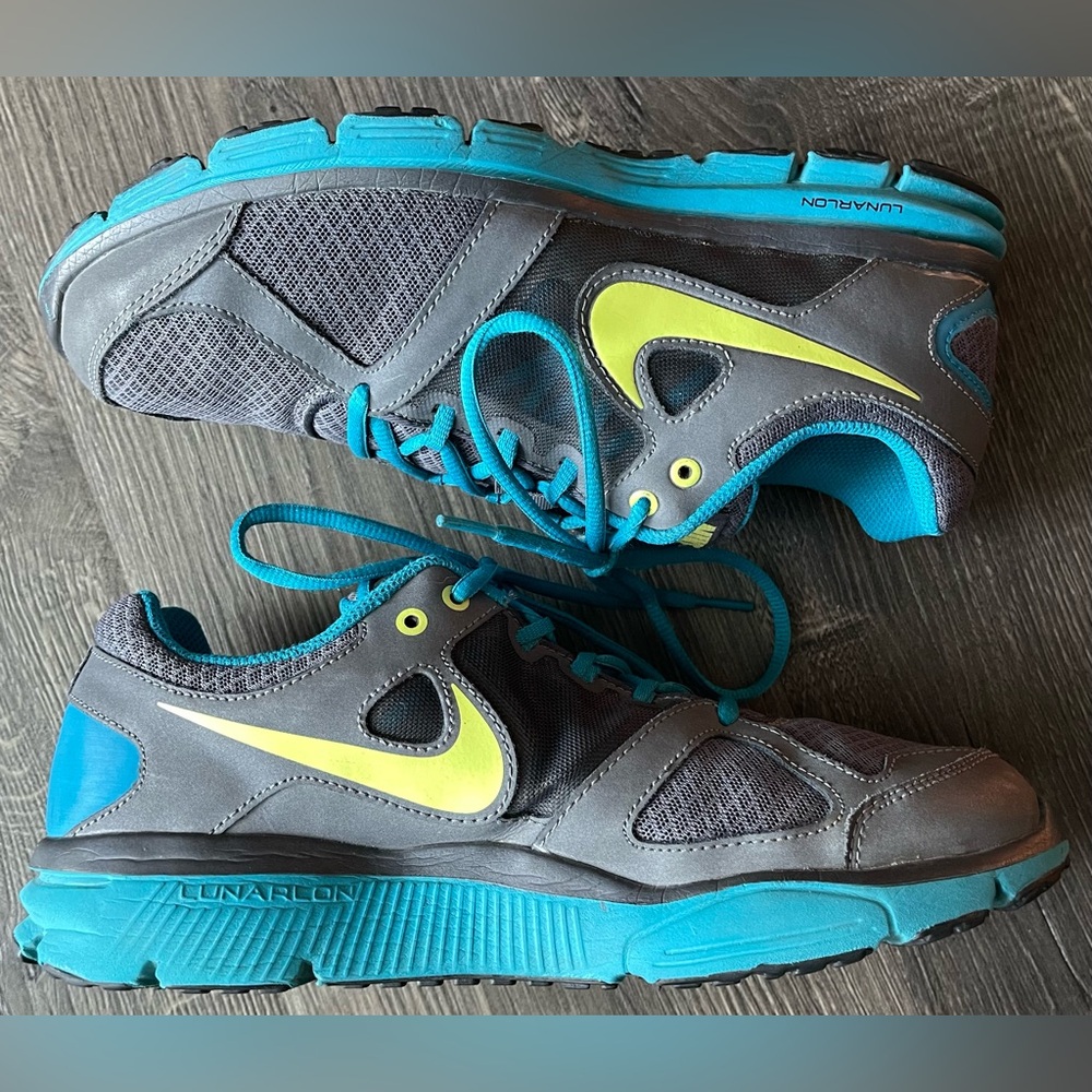 Nike Lunar Forever 2 Running Athletic Sneakers Women’s 10 Gray & Blue